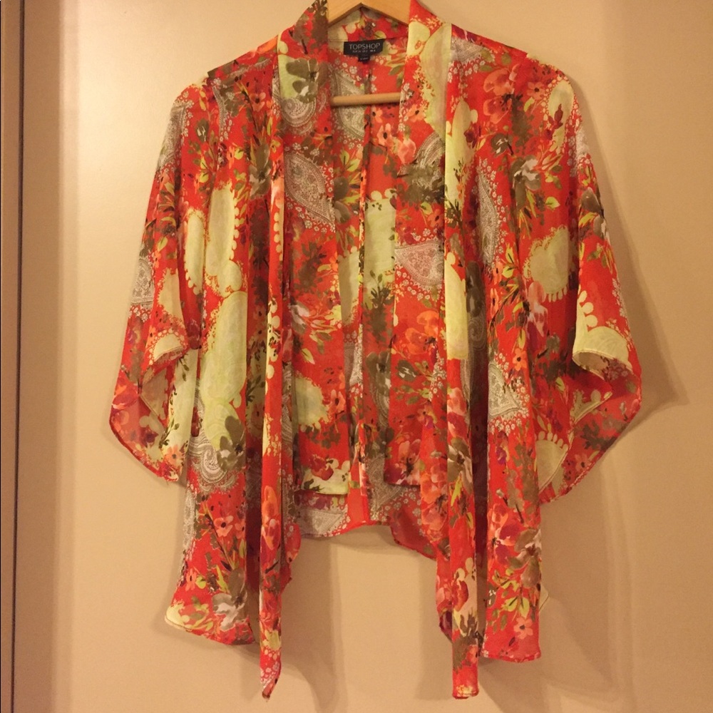 Topshop Short Kimono Top